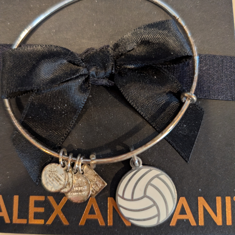 Alex and Ani Silver Volleyball Charm Bracelet - Used